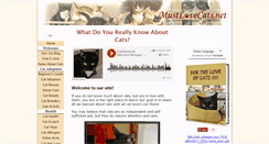 Desktop Screenshot of mustlovecats.net